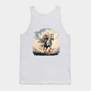 The White One on his Steed - Fantasy Tank Top